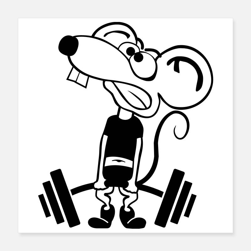 Pump Maus kontur 1c Poster 40 x 40 cm