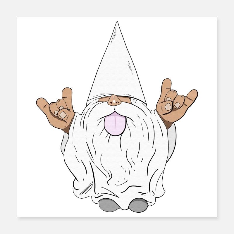 Gnome Rock Poster 16" x 16" (40x40 cm)