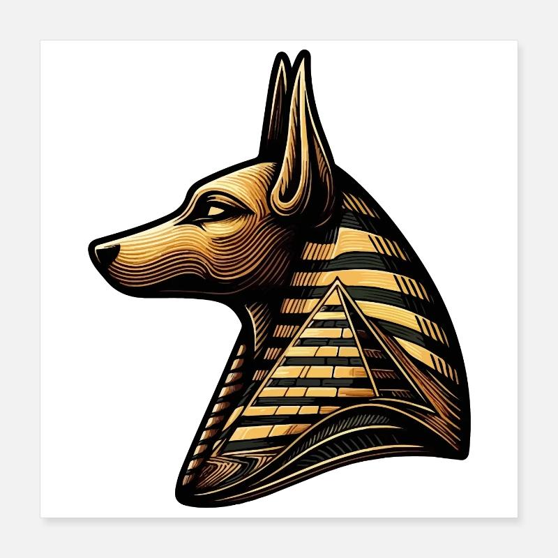 Anubis | Wächter der Gräber Ägypten Poster 40x40 cm