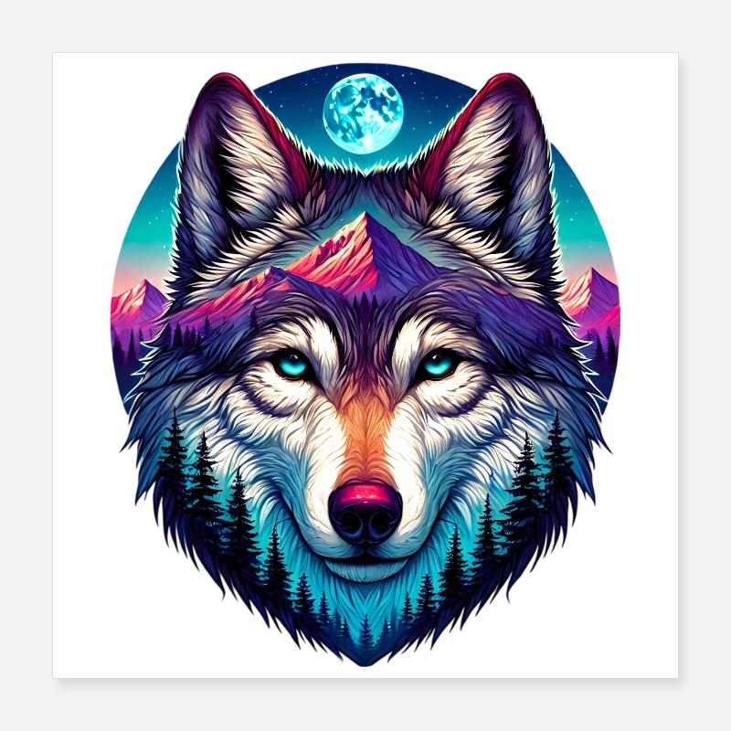 Loup Poster 40 x 40 cm