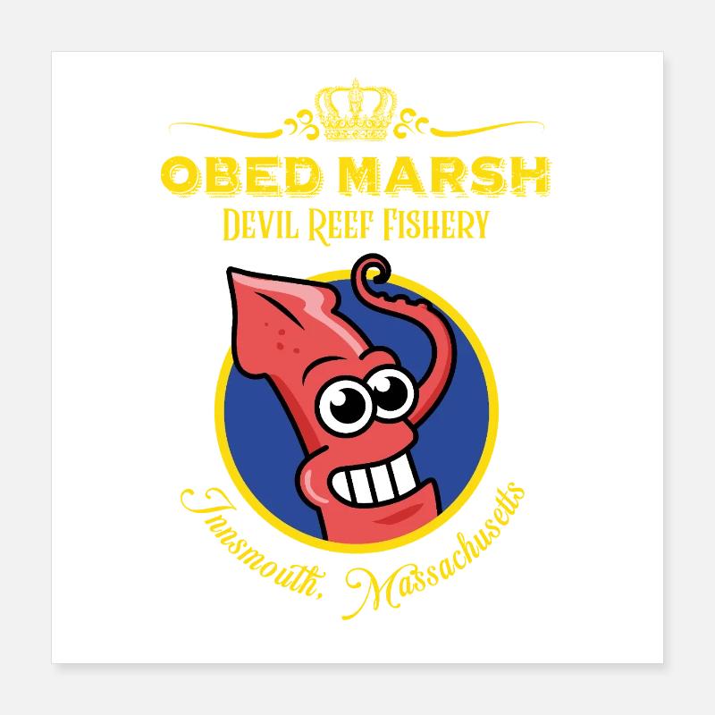 OBED MARSH fishery - innsmouth squid Poster 40 x 40 cm