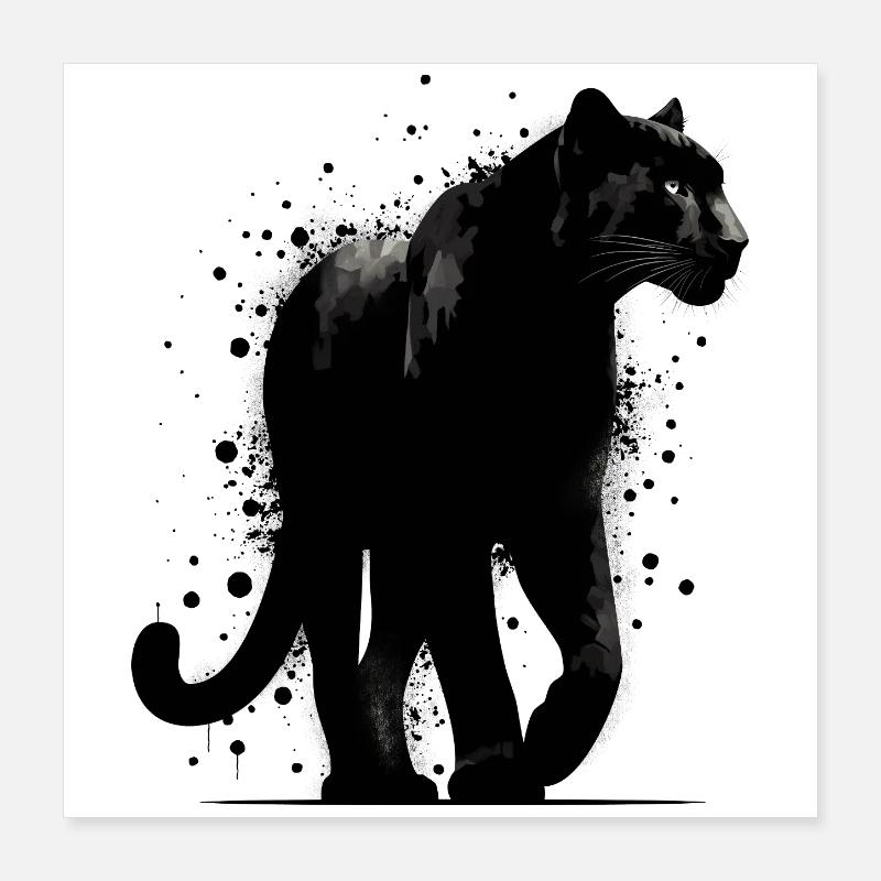 Elegant Panther Poster 16" x 16" (40x40 cm)
