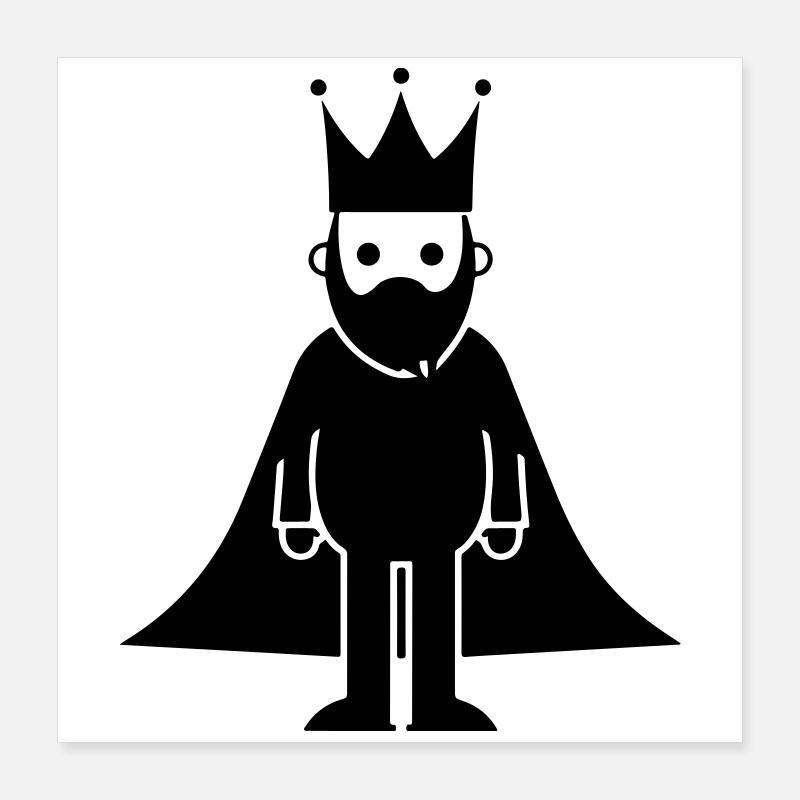 King Majesty Poster 16" x 16" (40x40 cm)