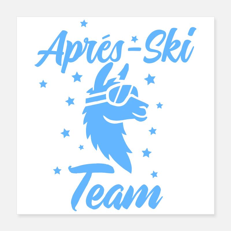 Équipe Après Ski Lama Poster 40 x 40 cm