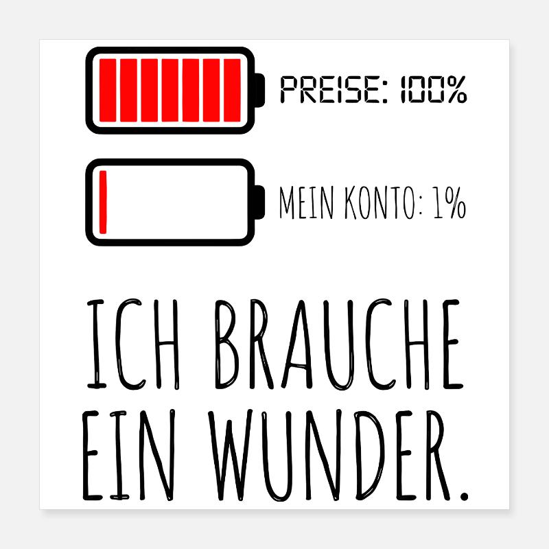 Prix, 100 % Mon compte 1 % Poster 40 x 40 cm