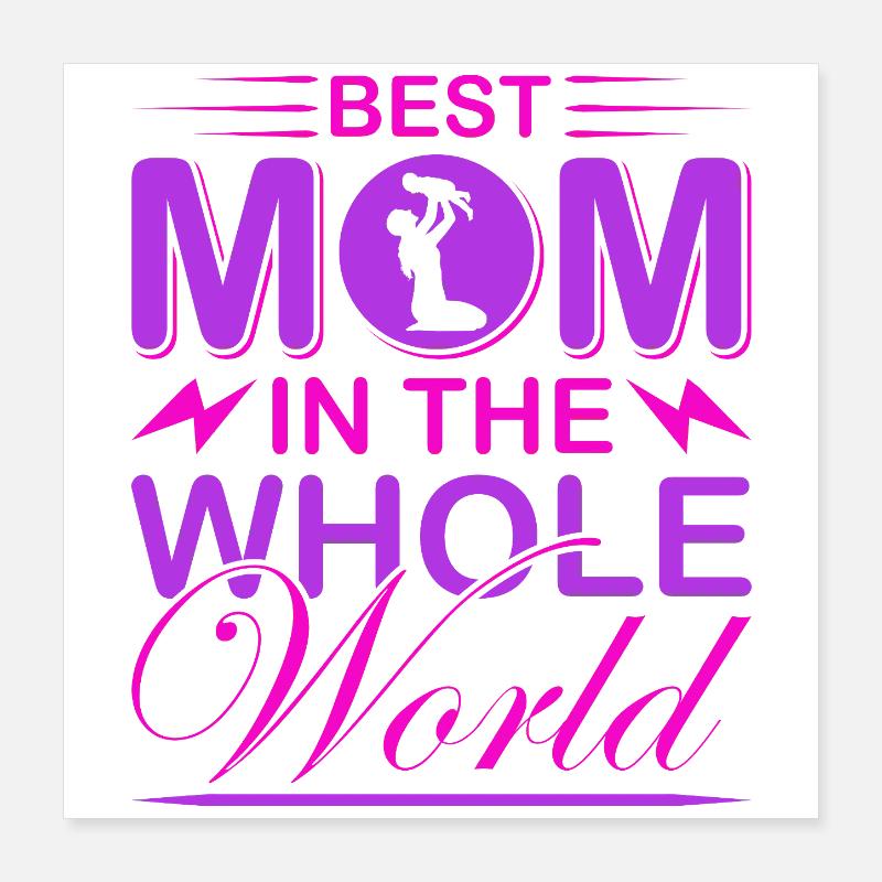 Beste Mama der ganzen Welt – Muttertagsgeschenk Poster 40x40 cm