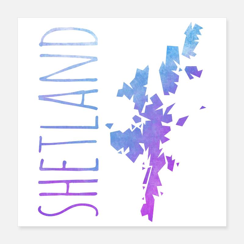 Shetland Islands Poster 40x40 cm