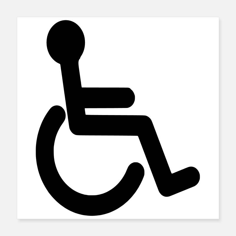 Symbole de base du fauteuil roulant # Poster 40 x 40 cm