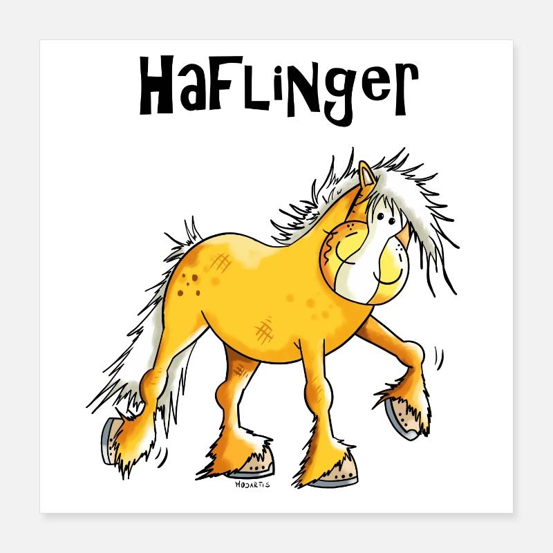 Hazel der Haflinger Poster 40x40 cm