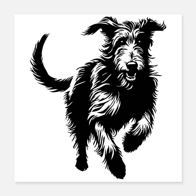 Irish Wolfhound Poster 40 x 40 cm