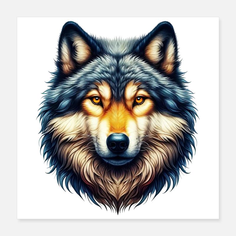 Wolf Poster 40x40 cm