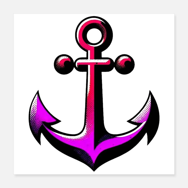 Une ancre Poster 40 x 40 cm