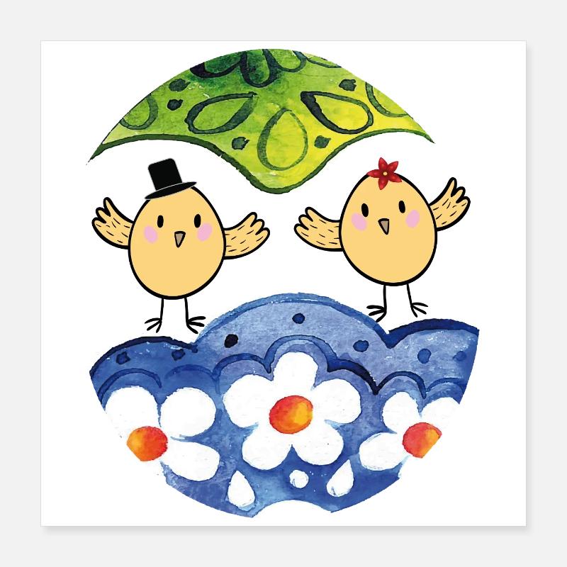 Happy Easter Poster 16" x 16" (40x40 cm)