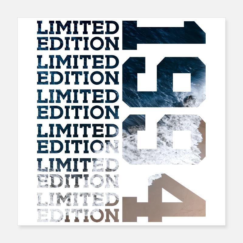 ÉDITION LIMITÉE 1994 32 ANS 32E ANNIVERSAIRE Poster 40 x 40 cm