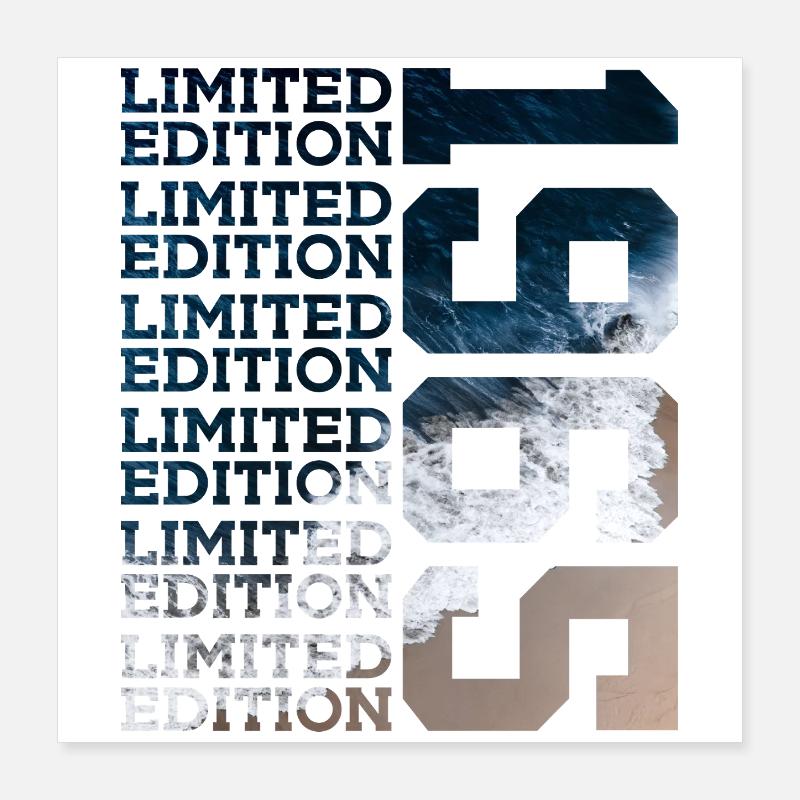 ÉDITION LIMITÉE 1965 61 ANS 61E ANNIVERSAIRE Poster 40 x 40 cm