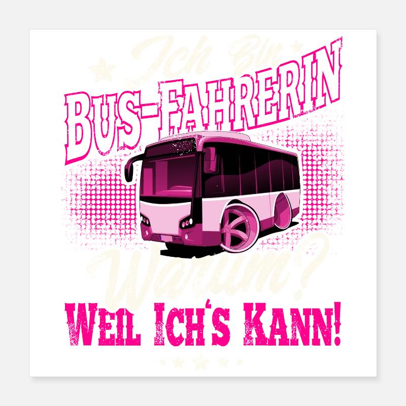 chauffeur de bus Poster 40 x 40 cm