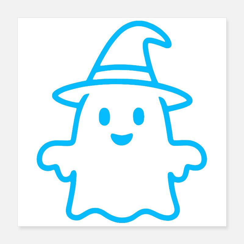 Cute ghost - Halloween Poster 16" x 16" (40x40 cm)