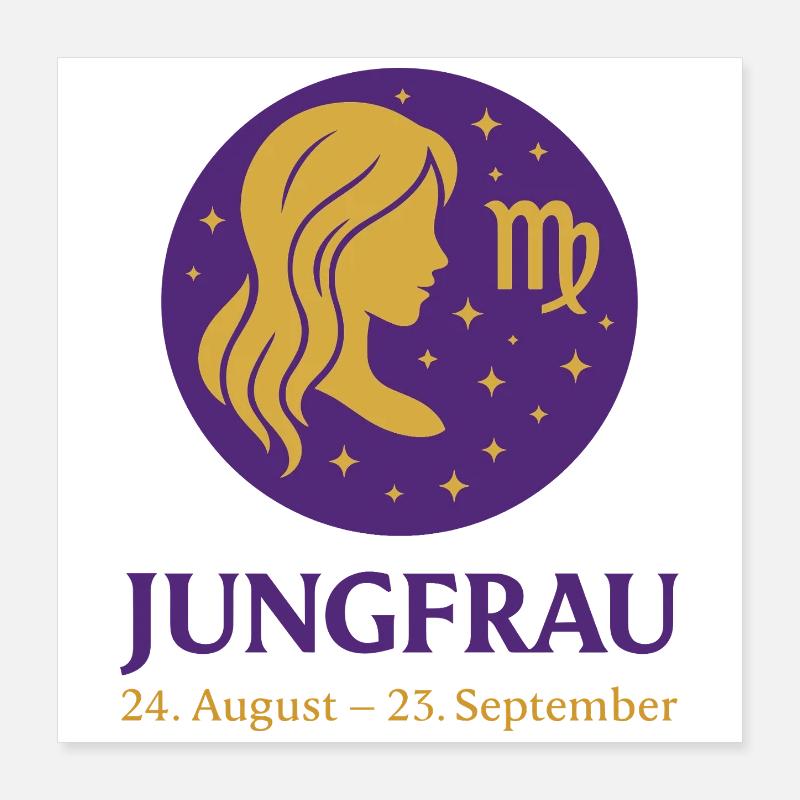Sternzeichen Jungfrau Poster 40x40 cm