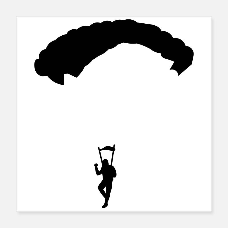 Fallschirm Poster 40x40 cm