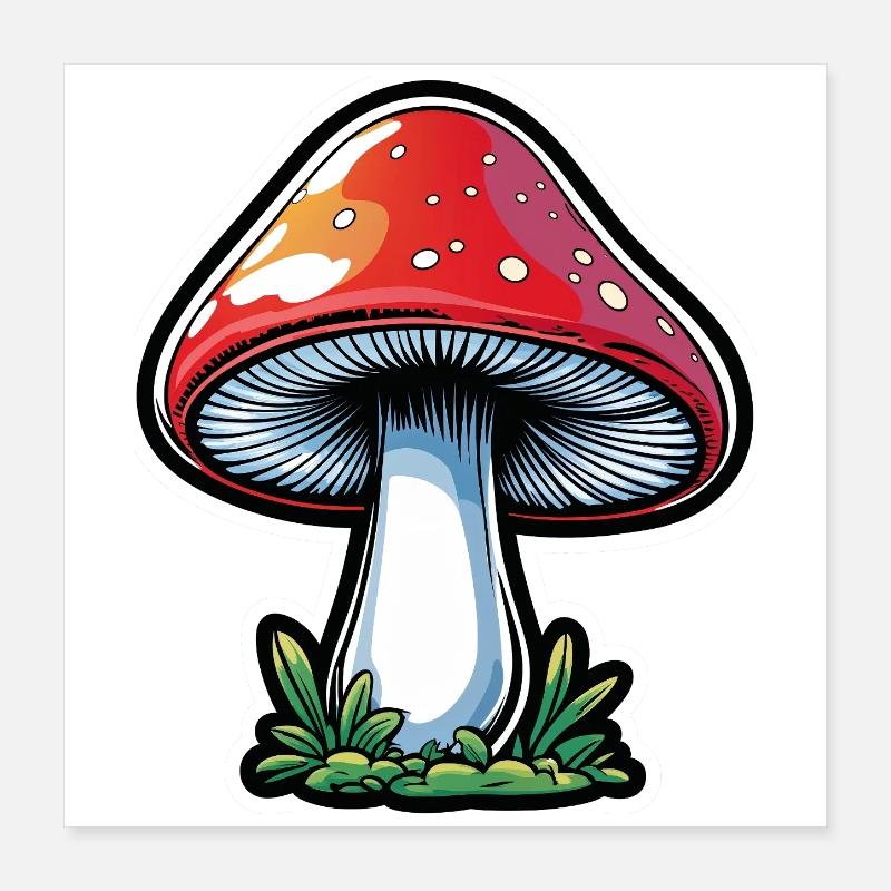 Conception du Popart Red Toadstool Poster 40 x 40 cm