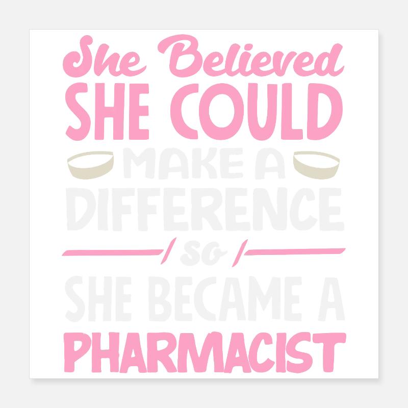 Pharmacist Pharmaceutical Technical Poster 16" x 16" (40x40 cm)