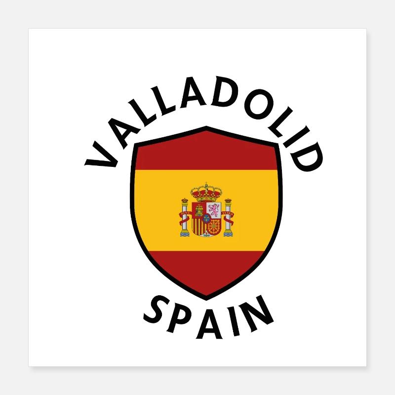 Drapeau de l’écu d’Espagne de Valladolid Poster 40 x 40 cm