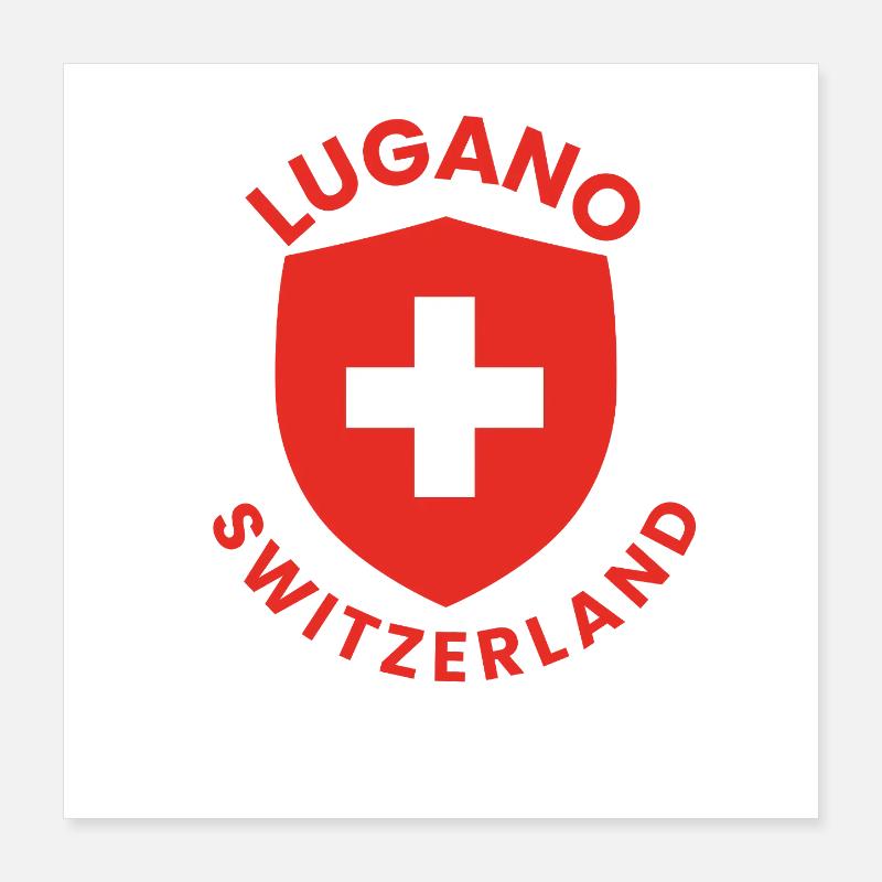 Emblème du Bouclier de Lugano Poster 40 x 40 cm