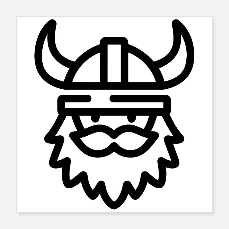 Wikinger Poster 40x40 cm