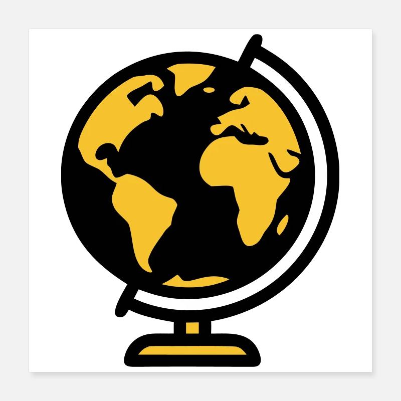École Globe Globe Earth Poster 40 x 40 cm
