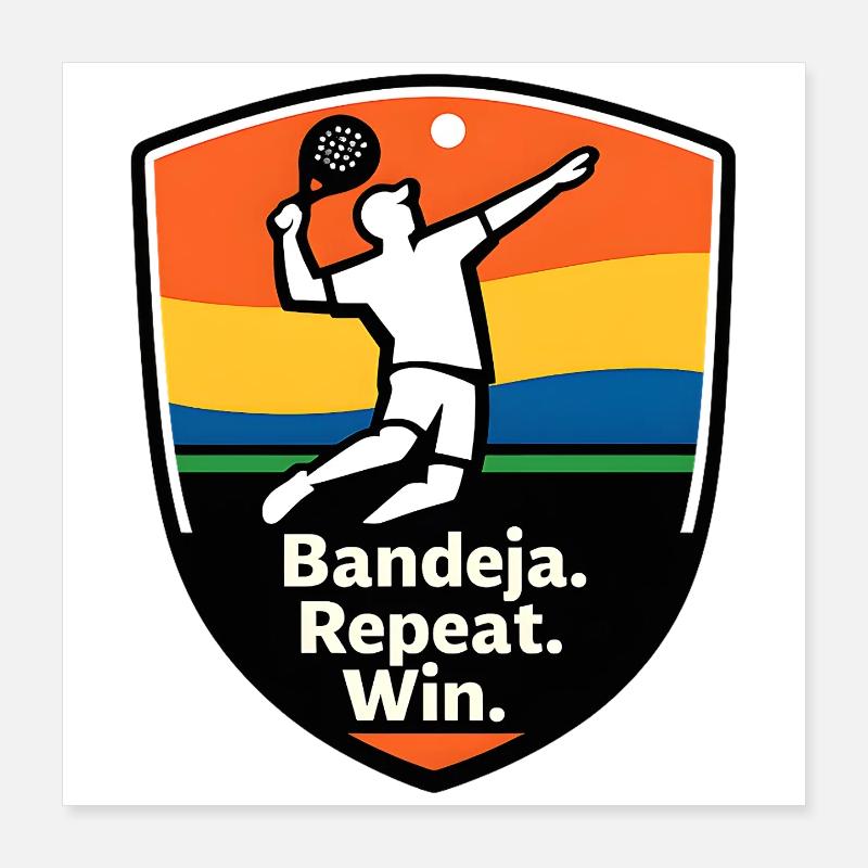 Bandeja Repeat Win Shield Poster 16" x 16" (40x40 cm)