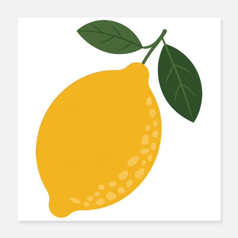 Zesty Lemon Bloom Poster 16" x 16" (40x40 cm)