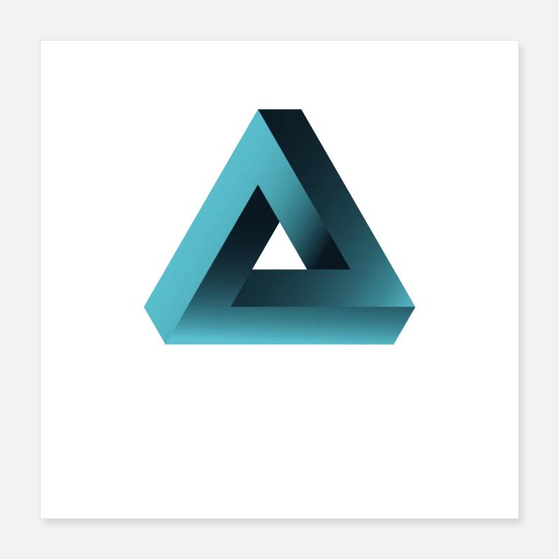 pyramide illusion optique illusion Illuminati ne Poster 40 x 40 cm