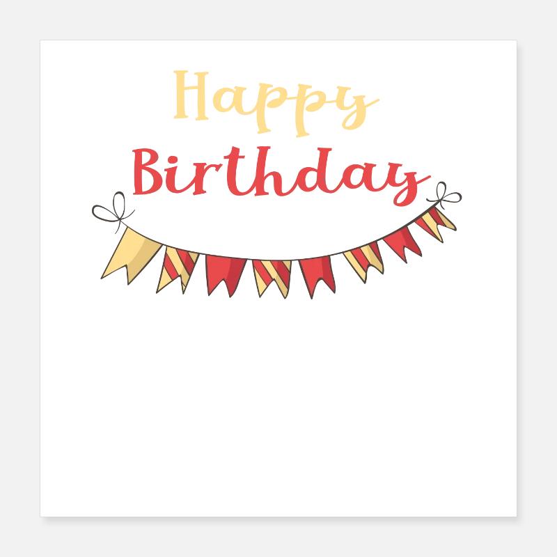 Joyeux anniversaire Poster 40 x 40 cm