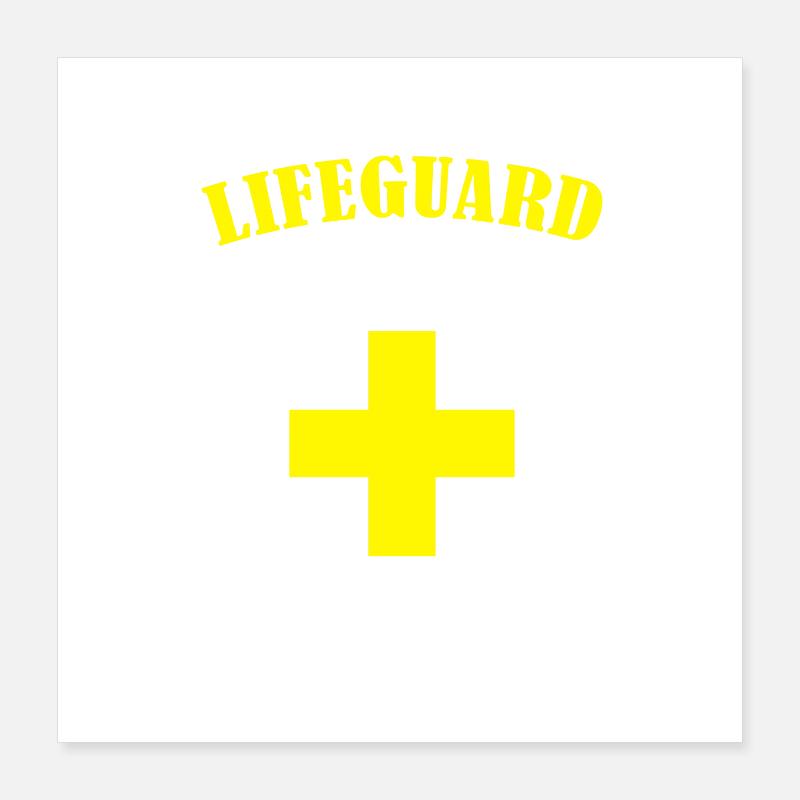 surveillant de baignade Poster 40 x 40 cm