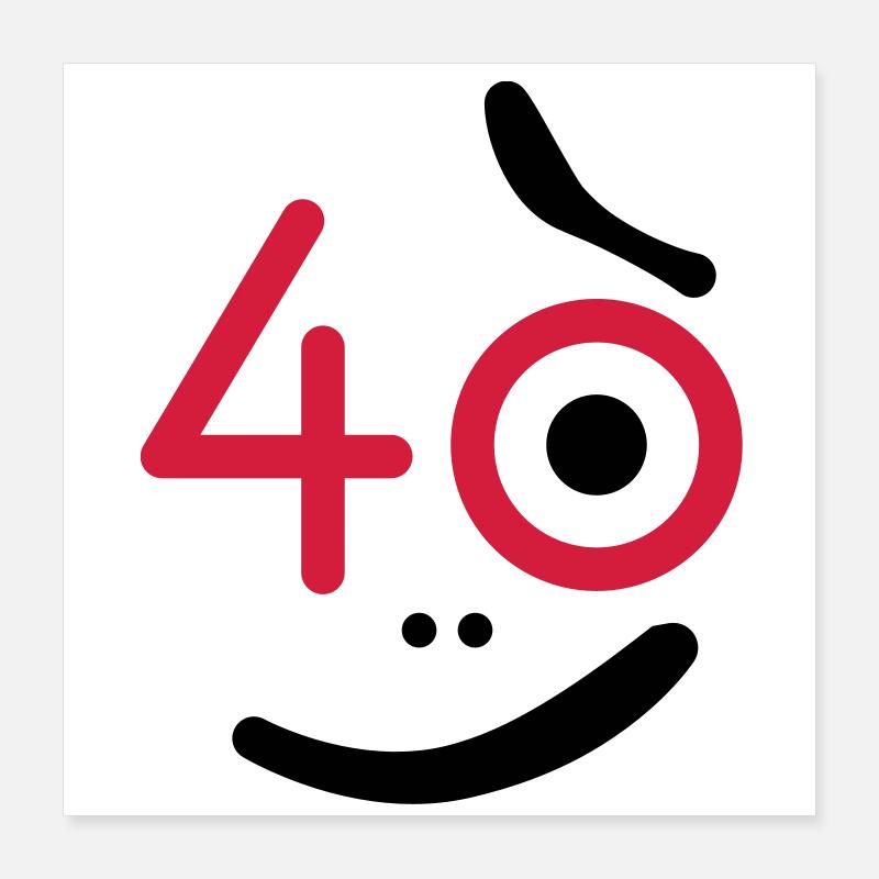 40 Jahre - so what? Poster 40x40 cm