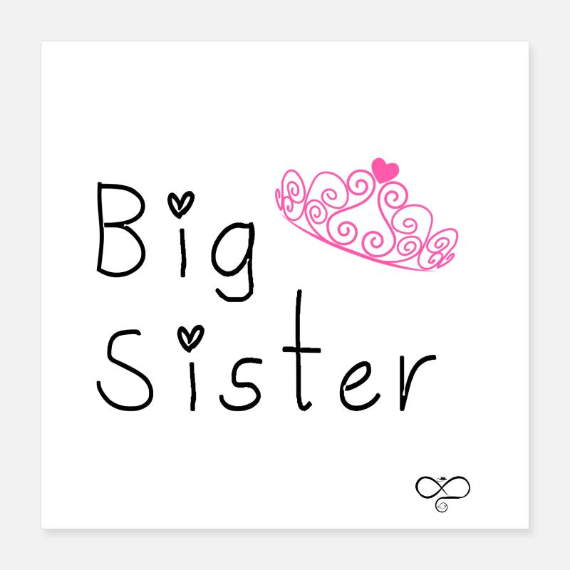 Große Schwester Poster 40x40 cm