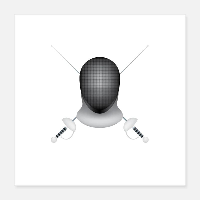 Fencing Poster 16" x 16" (40x40 cm)