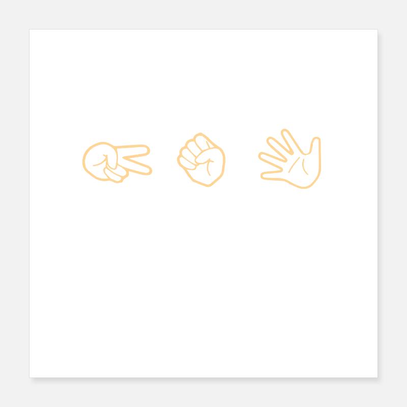 Rock, paper, scissors Poster 16" x 16" (40x40 cm)