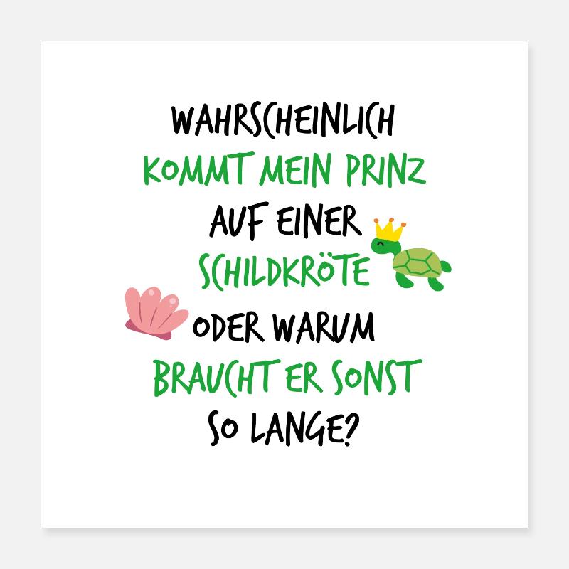 Prinzessin Prinzessinnenshirt Geschenkidee Krone Poster 40x40 cm