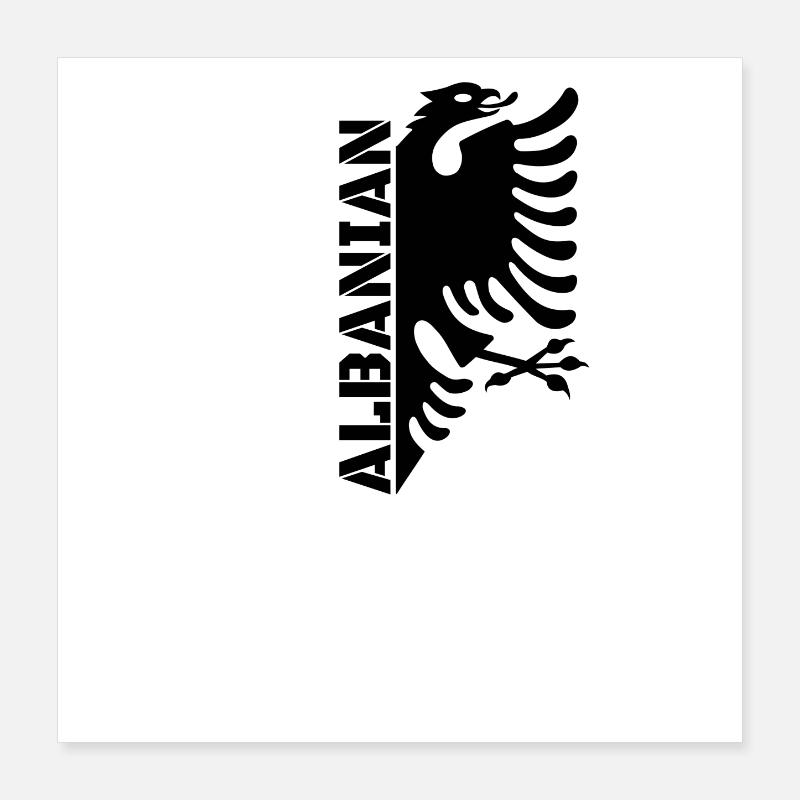 Drapeau albanais « albanais » Poster 40 x 40 cm