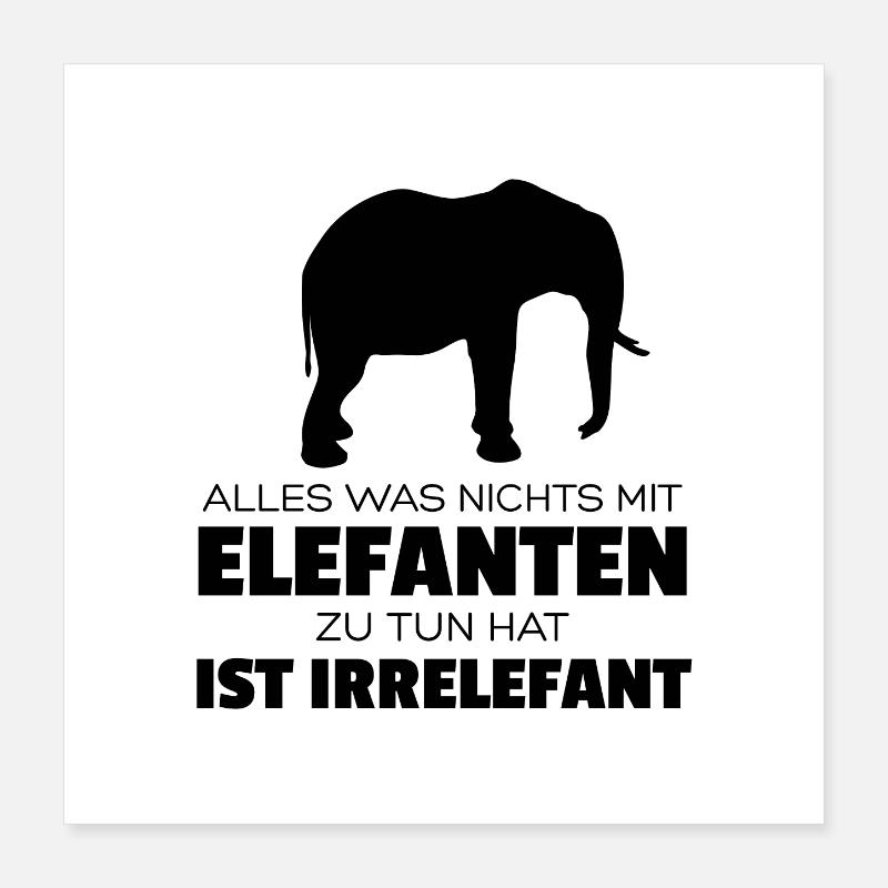 Elefant Geschenkidee Elefantenshirt Wildnis Afrika Poster 40x40 cm