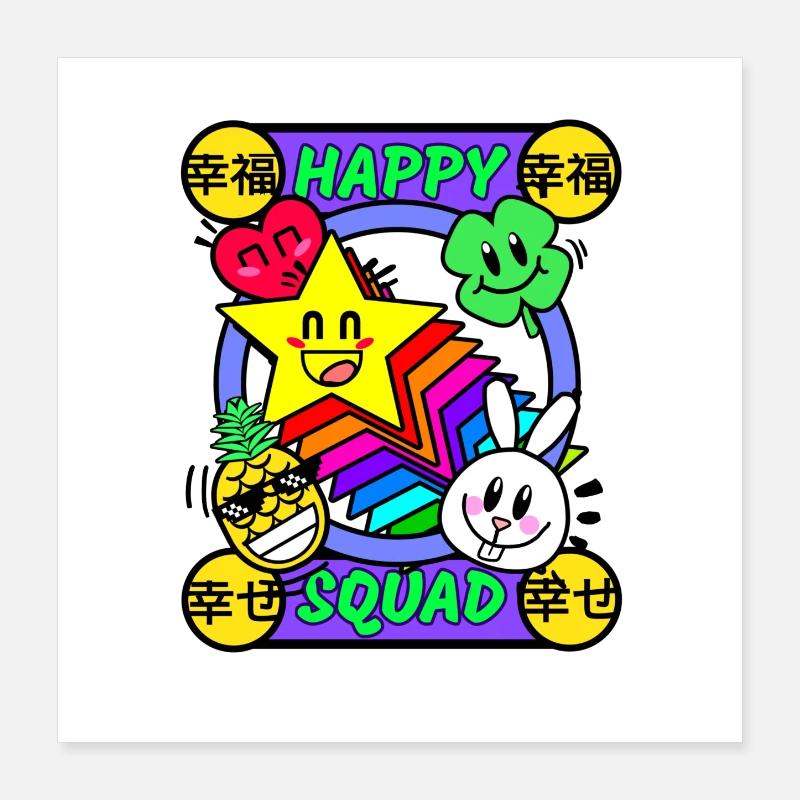 Happy Squad Star Poster 40x40 cm