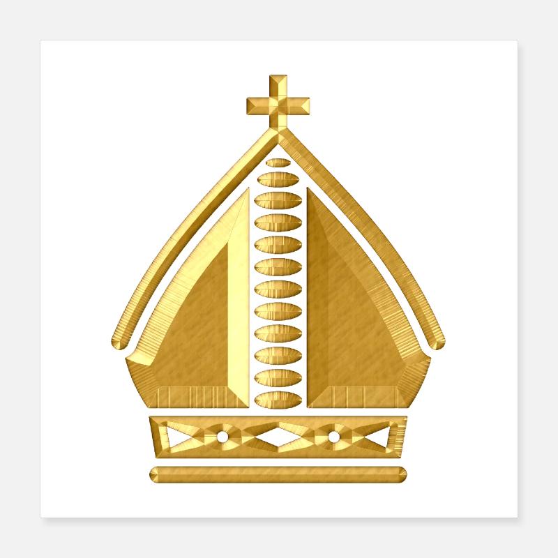Pope Crown Poster 16" x 16" (40x40 cm)