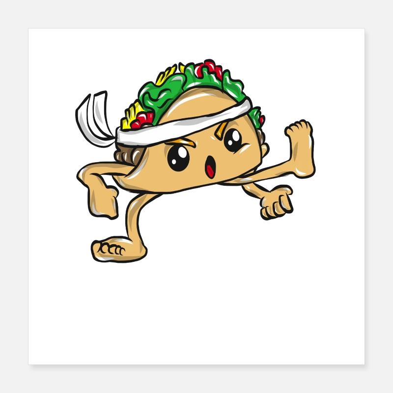 Taco food Mexico Poster 16" x 16" (40x40 cm)