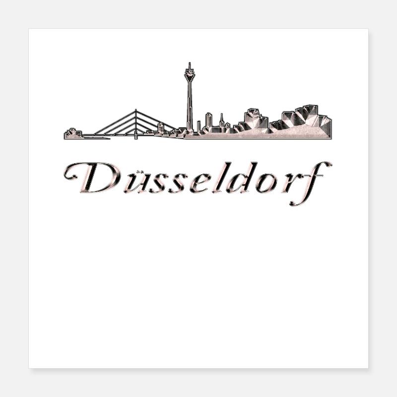 Düsseldorf Poster 40 x 40 cm
