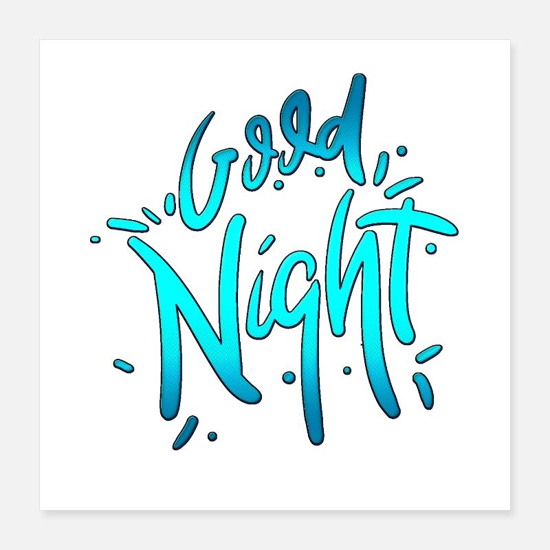 Good Night Poster 40x40 cm