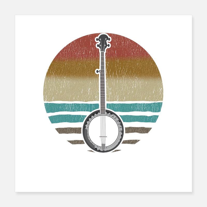 Banjo Sunset Poster 16" x 16" (40x40 cm)