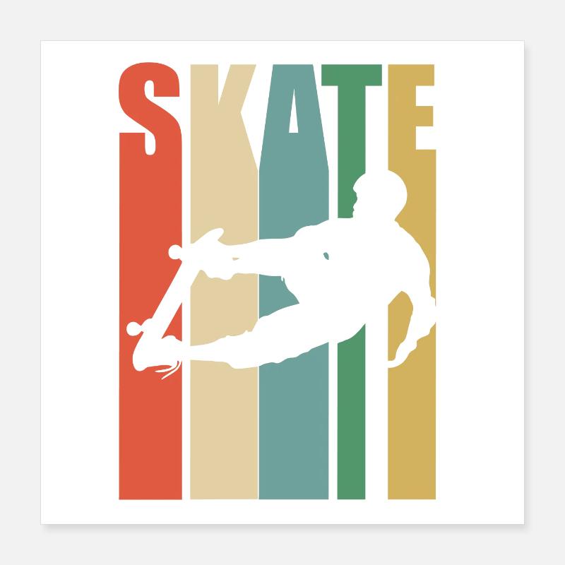 Skateboard - Skate Poster 40 x 40 cm