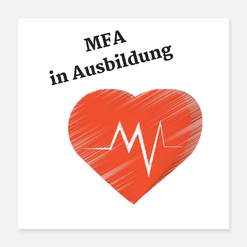 MFA medical assistant training doctor's office gift Poster 16" x 16" (40x40 cm)