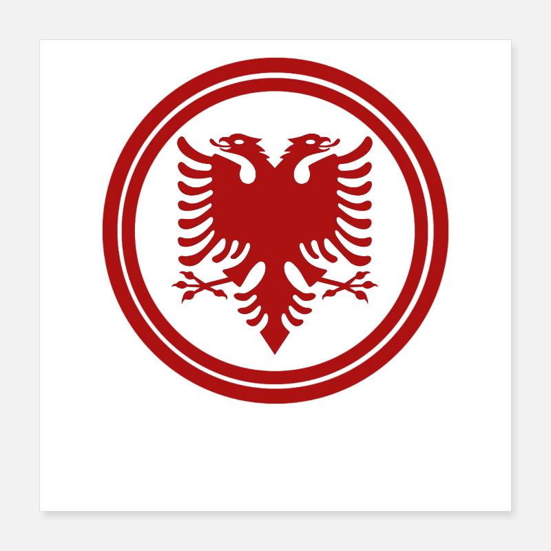 Drapeau de l’Albanie « Aigle albanais » Poster 40 x 40 cm